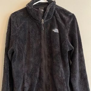 The North Face Osito Black Full Zip Fleece Jacket Womens Medium High Pile Soft